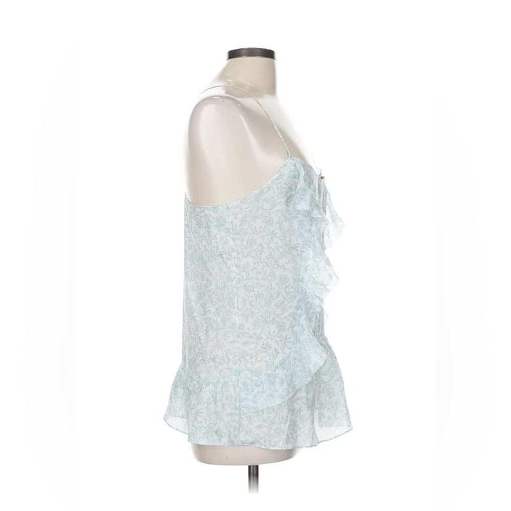 Sz M 100% Silk *Banana Republic* Ruffle Print Cami Tank Top - Picture 4 of 9